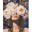 Алмазна мозаїка Дівчина у квітах 40*50 см OD 30350