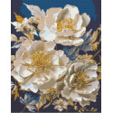 Алмазна мозаїка Білі півонії 40*50 см OD 30410