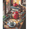 Алмазна мозаїка Різдвяний натюрморт. Зима 40*50 см OD 3097