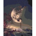 Алмазна мозаїка Місячна ніч. Пейзаж 40*50 см OD 3105