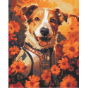 Алмазна мозаїка Пес Патрон у вишиванці 40*50 см OD 32021
