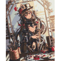 Алмазна мозаїка Аніме. Геншин імпакт Ху Тао та Чжун Лі 40*50 см OD 3281 dp-a