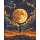 Алмазна мозаїка Дівчина під Місяцем. космос 40*50 см OD 3401