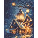 Алмазна мозаїка Новорічний затишок 40*50 см OD 3416