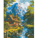 Алмазна мозаїка Гірське життя  40*50 см OD3438