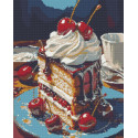 Алмазна мозаїка Тістечко з вишнею 40*50 см OD 3439