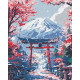 Алмазна мозаїка Фудзіяма в сакурі 40*50 см OD 3456