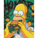 Алмазна мозаїка Герої кіно. Гомер з бургером 40*50 см Орігамі OD 3526