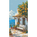 Алмазна мозаїка Італійський пейзаж 40*80 см OD 5115