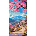 Алмазна мозаїка  Краса японської сакури 40*80 см OD5141
