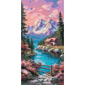 Алмазна мозаїка Спокій вершин 40*80 см OD5146
