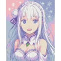 Алмазна мозаїка Аніме. Емілія re-zero 40*50 см OD 6013