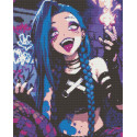 Алмазна мозаїка Аніме. Джинкс (Аркейн) 40*50 см OD 6014