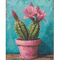 Алмазна мозаїка Краса з шипами - кактус 40*50 см OD 6016