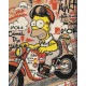Алмазна мозаїка Герої кіно. Гомер у стилі стріт арт 40*50 см OD 6022
