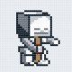 Дитяча алмазна мозаїка Майнкрафт Скелетон 10*10 см