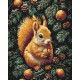 Алмазна мозаїка Білка з горішком 40*50 см OD 3508