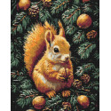 Алмазна мозаїка Білка з горішком 40*50 см OD 3508