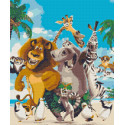Алмазна мозаїка Герої кіно. Мадагаскар 50*60 см OD 3513
