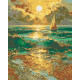 Алмазна мозаїка Самотнє вітрило у морі 40*50 см OD 30610-01