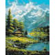 Алмазна мозаїка Гірський пейзаж 40*50 см OD 3437