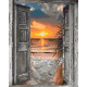 Картина за номерами Двері в морський захід 40*50 см LW 3071