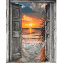 Картина за номерами Двері в морський захід 40*50 см LW 3071