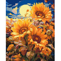Картина за номерами  Яскраві соняшники під місяцем 40*50 см LW 04070