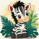 Картина за номерами Весела зебра 30х30см КНО1273