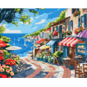 Картина за номерами Приморське місто 40х50см КНО2792