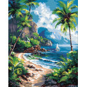 Картина за номерами Тропічний рай 40*50см  КНО2795
