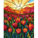 Картина за номерами Поле тюльпанів 40х50 см КНО3282