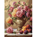 Картина за номерами Різнокольорові троянди 30x40см КНО3291
