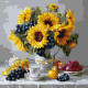 Картина за номерами Соняшники з виноградом 40х40см КНО3329
