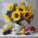 Картина за номерами Соняшники з виноградом 40х40см КНО3329