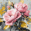Картина за номерами Делікатна краса з фарбами металік 40х40см КНО3346