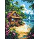 Картина за номерами Будинок у тропіках 30х40см КНО6373