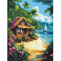 Картина за номерами Будинок у тропіках 30х40см КНО6373