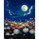 Картина за номерами Містична ніч над весняним лугом 40*50см  КНО6386