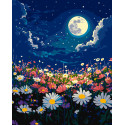 Картина за номерами Містична ніч над весняним лугом 40*50см  КНО6386
