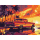 Картина за номерами Ретро захід сонця 30х40см  КНО6389