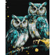 Картина за номерами  Мудрі совушки з фарбами металік extra 40х50см КНО 6514