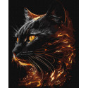 Картина за номерами Вогняна краса з фарбами металік 40х50 см КНО6516