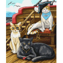 Картина за номерами Пухнасті пірати  40х50см КНО6568