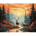 Картина за номерами Витончені олені 40х50см КНО6576