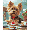Картина за номерами Чаювання йорка 40х50см КНО6629