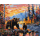 Картина за номерами Ведмежа сім'я 40х50см КНО6650