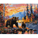 Картина за номерами Ведмежа сім'я 40х50см КНО6650