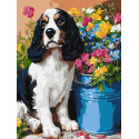 Картина за номерами Милий спанієль 30х40 см КНО6672
