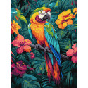 Картина за номерами Тропічний птах 30х40см  КНО6675